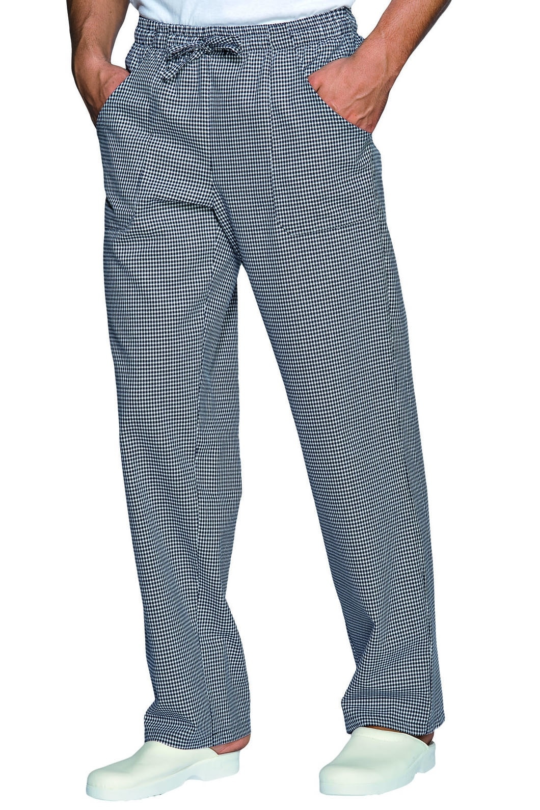 XXL Pantalone Con Elastico Bianco Cotone ISACCO