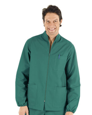 casacca con cerniera | verde | samarcanda | polso con elastico unisex | 100% cotone isacco 036200/