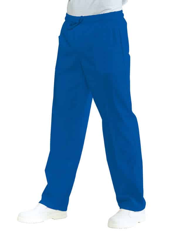isacco 044400 pantalone con elastico e cordino | azzurro | unisex (uomo|donna)| chiusura elastico e cordino | 3 tasche | 100% cotone | 185 gr/m2
