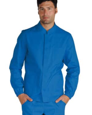 casacca uomo | corfu'| azzurro | polso con elastico|bottoni a pressione|100% cotone| 185 gr/m2| isacco