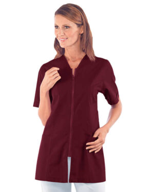 casacca donna bordeaux | victoria | con cerniera | mezza manica | 125gr/m2 isacco 006833/