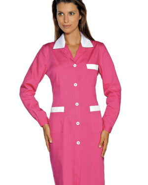 camice donna | positano| fuxia + bianco | bottoni fissi | 125 gr/m2 | isacco 008986/