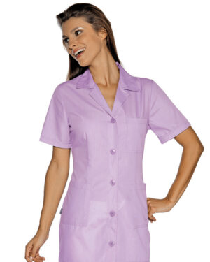 casacca donna lilla | marbella | con bottoni | mezza manica | 125gr/m2 isacco | 031598m