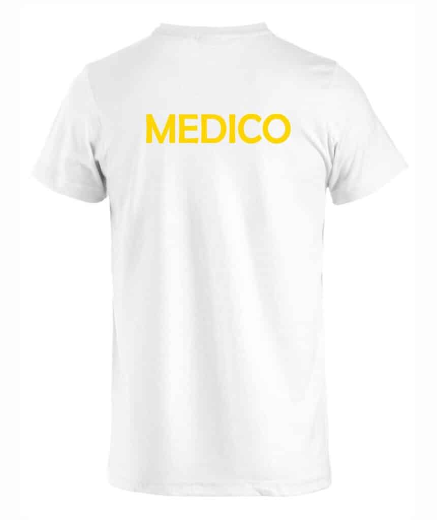 Camisa Branca Maglietta Bianca Retro T-shirt Bianca 100% Cotone