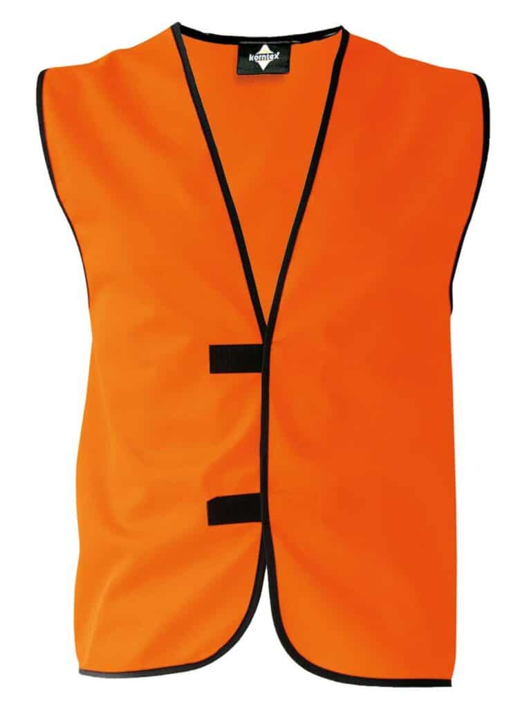 Gilet Alta Visibilità Korntex EN ISO 20471: Arancione, Taglia XXL Con Chiusura Velcro