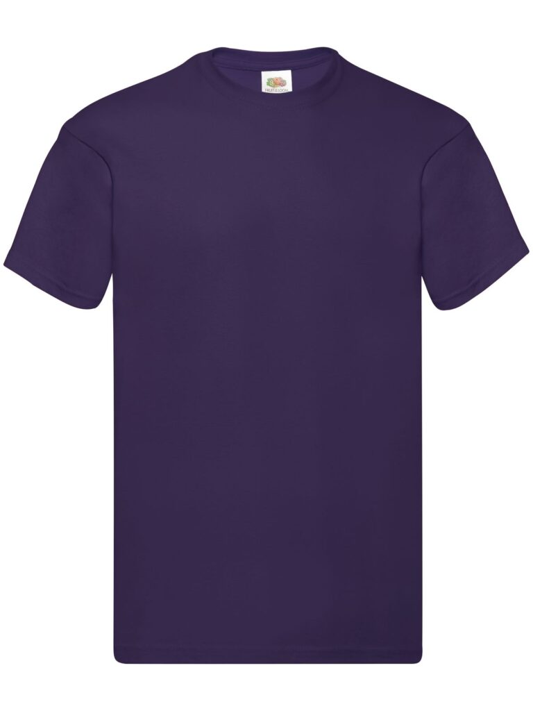 Fruit Of The Loom - Maglietta Baseball Uomo 100% Cotone, Manica Corta, Colore Carbone (Taglia L)