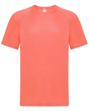 t shirt manica corta | uomo | tessuto tecnico | 140 gr/m2 | sprintex | sp100 fluo coral