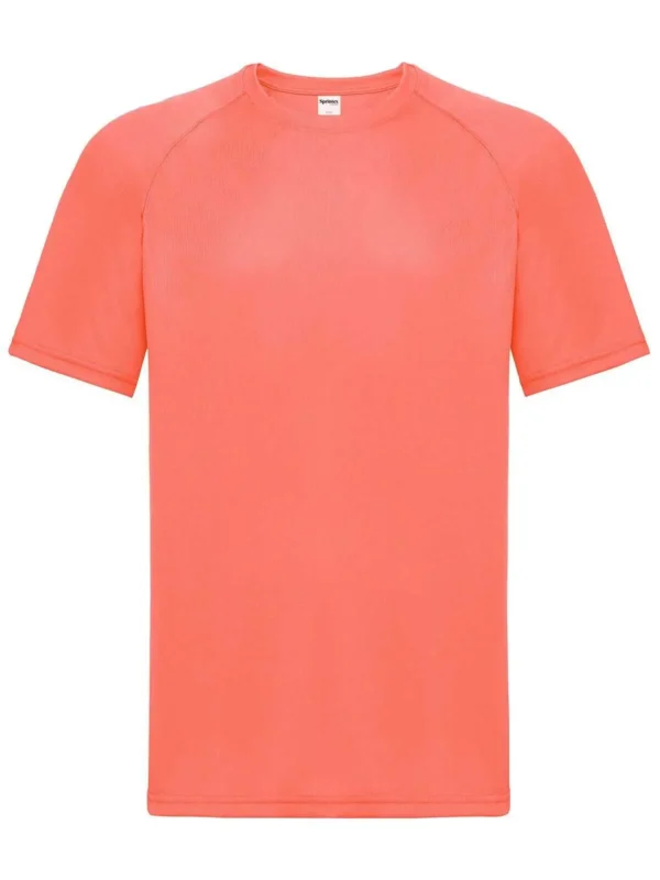t shirt manica corta | uomo | tessuto tecnico | 140 gr/m2 | sprintex | sp100 fluo coral