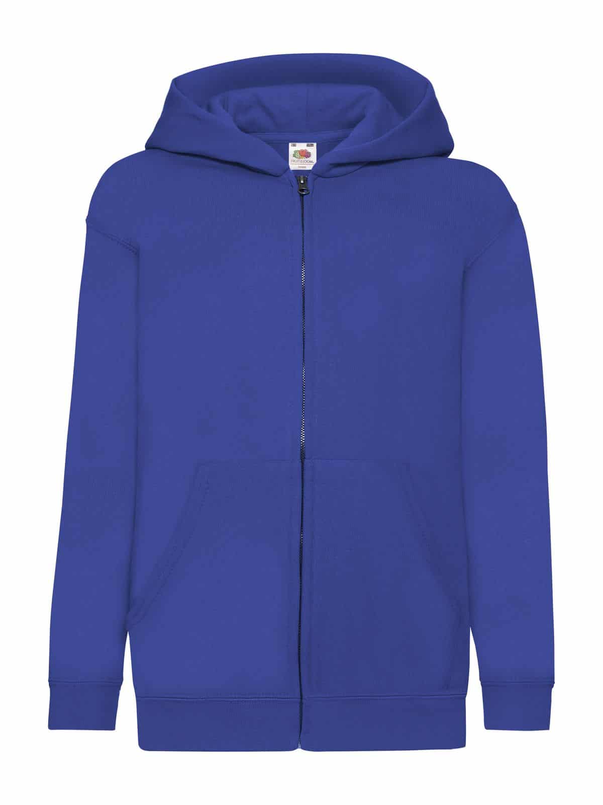 Fruit Of The Loom - Felpa Con Cappuccio E Zip Per Bambino, Taglia 9-11 Anni, Colore Rosso