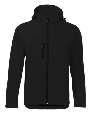 nero/softshell | uomo | con cappuccio | 3 strati | hooded softshell | bs | bs552 black bk
