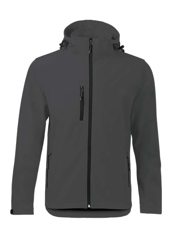 grigio/softshell | uomo | con cappuccio | 3 strati | hooded softshell | bs | bs552 dark grey dg