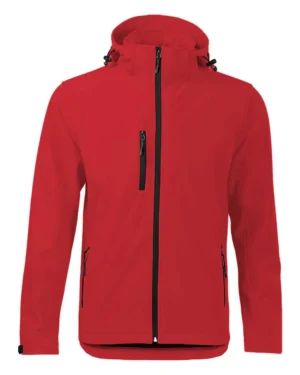softshell | uomo | con cappuccio | 3 strati | hooded softshell | bs | bs552 red rd