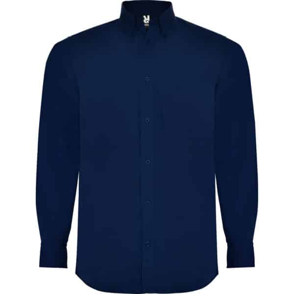 5504 blu navy 55 | camicia uomo | manica lunga | con taschino | 130 gr/m2 | roly
