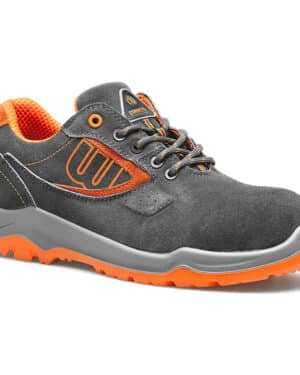 820 scarpa bassa swing s1p | calzatura da lavoro | sorpasso plus | arancione grigio| in pelle scamosciata