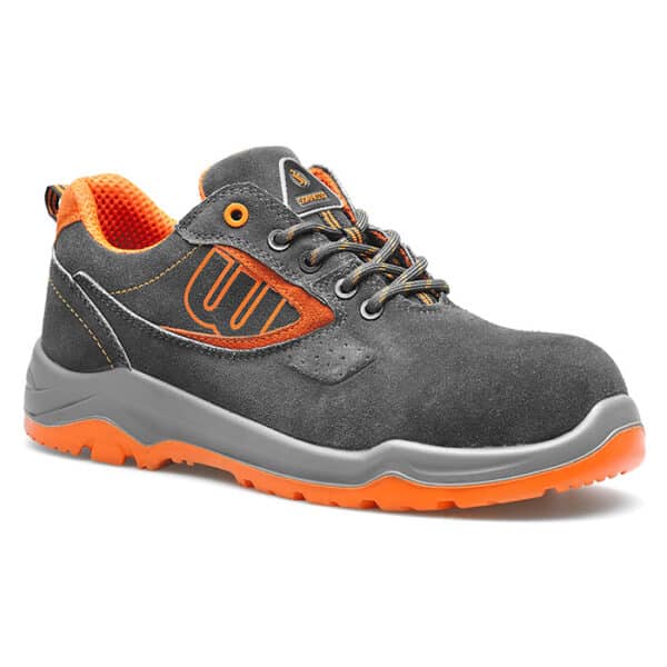 820 scarpa bassa swing s1p | calzatura da lavoro | sorpasso plus | arancione grigio| in pelle scamosciata