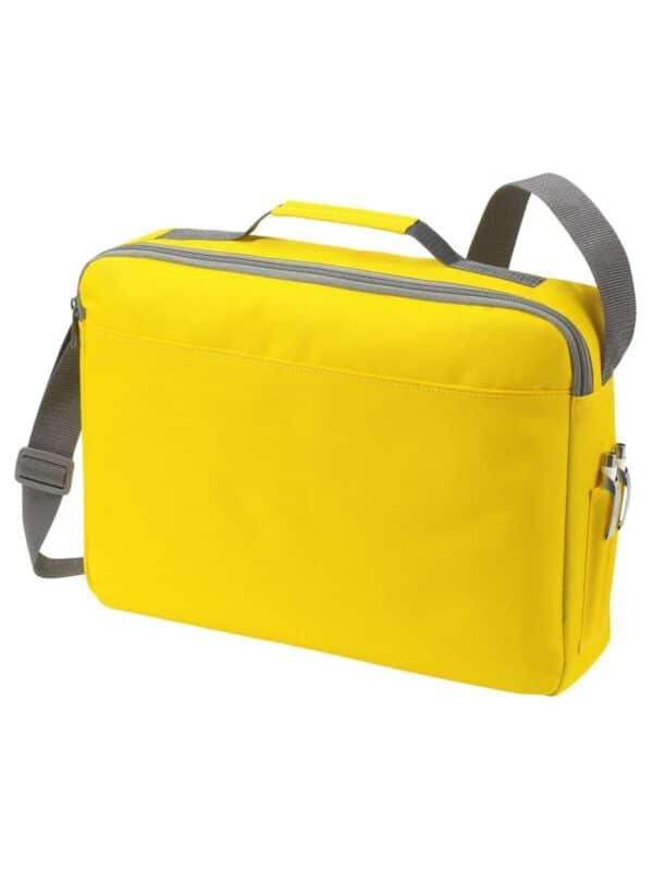 h1805510 yellow| tracolla 40x29x8 cm | 13 litri | congress bag basic | halfar | scomparto principale con cerniera | maniglia |