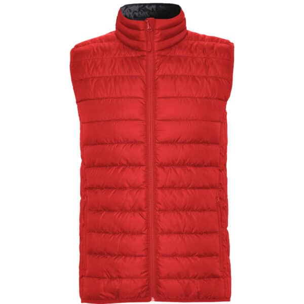 5092 rosso 60 | oslo | gilet uomo | trapuntato | smanicato | antivento | impermeabile | chiusura a zip |roly