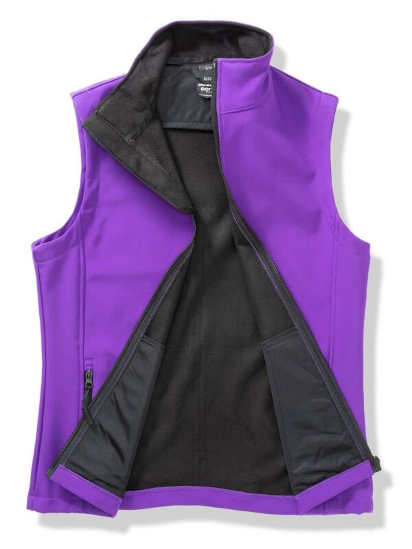 rer232f pubk | purple black | gilet softshell | donna | con tasche laterali | 280 gr/m2 | result