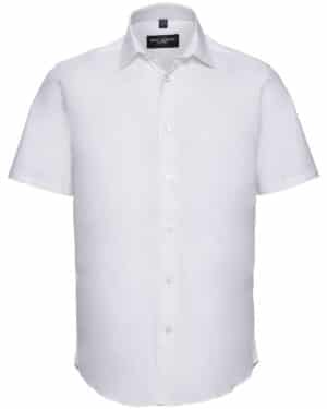 je947m bianco | camicia uomo | mezza manica | russel | elasticizzata | 140 gr/m2