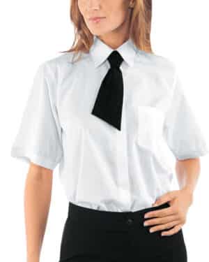 021100 bianca | camicia donna | con taschino | manica corta | 115 gr/m2 | isacco