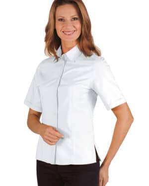 025322m bianca | camicia donna | kyoto | manica corta | 115 gr/m2 | isacco