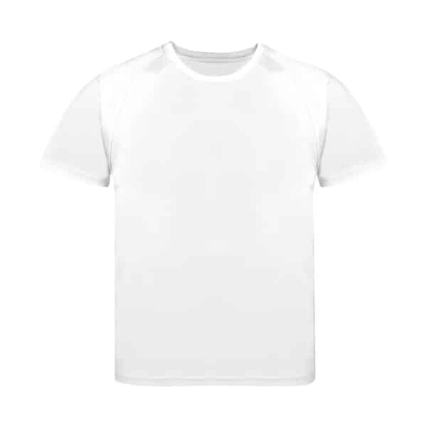 21159 bianco | t shirt bambino | tecnica | mezza manica | 100% poliestere | 135 gr/m2 | makito texile