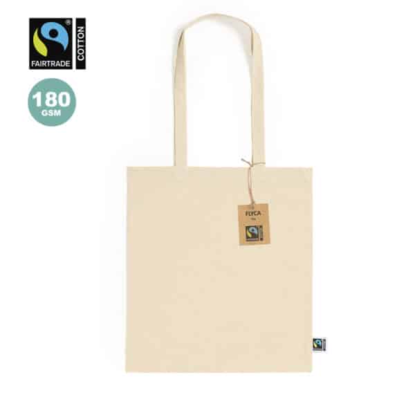 1265 natural flyca fairtrade | shopper multiuso | 100% cotone | 37 x 41 cm | 180 gr/m2