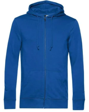 bcwu35b bp005 | black pure | b&c | felpa nera unisex (uomo|donna) | sgarzata | french terry | zip intera+cappuccio | 280gr/m2