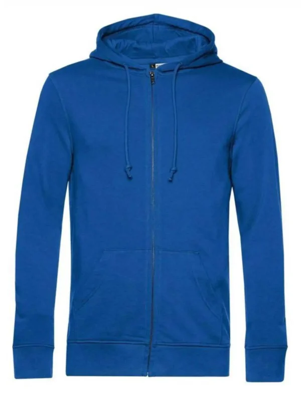 bcwu35b bp005 | black pure | b&c | felpa nera unisex (uomo|donna) | sgarzata | french terry | zip intera+cappuccio | 280gr/m2