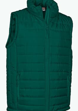 frank verde bottiglia | gilet smanicato | uomo | con cerniera | leggero | 200 gr/m2 | valento