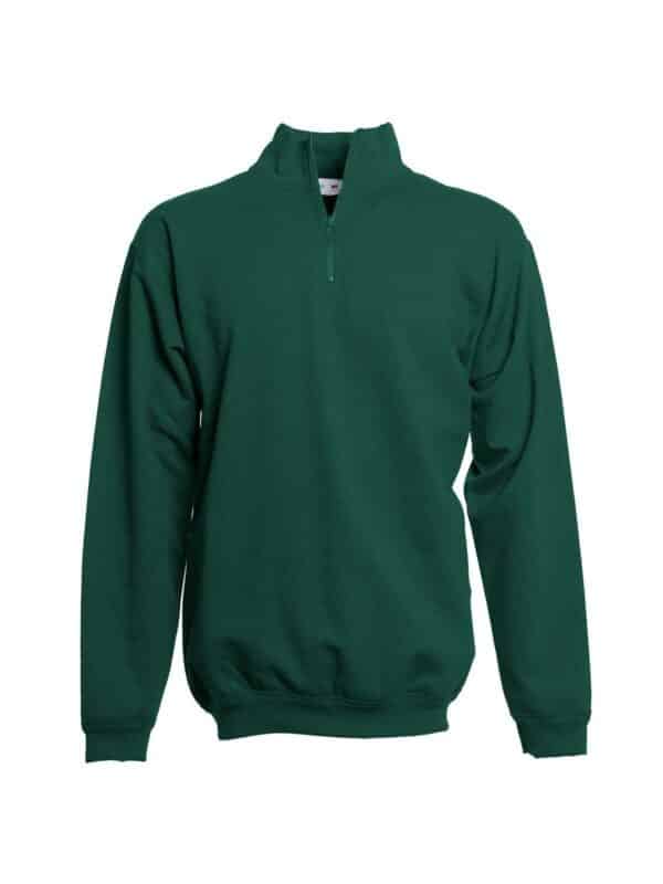 mi700 verde bottiglia | felpa uomo | mezza zip | half zip sweat | 100% cotone | colore italiano | mi700 blu navy