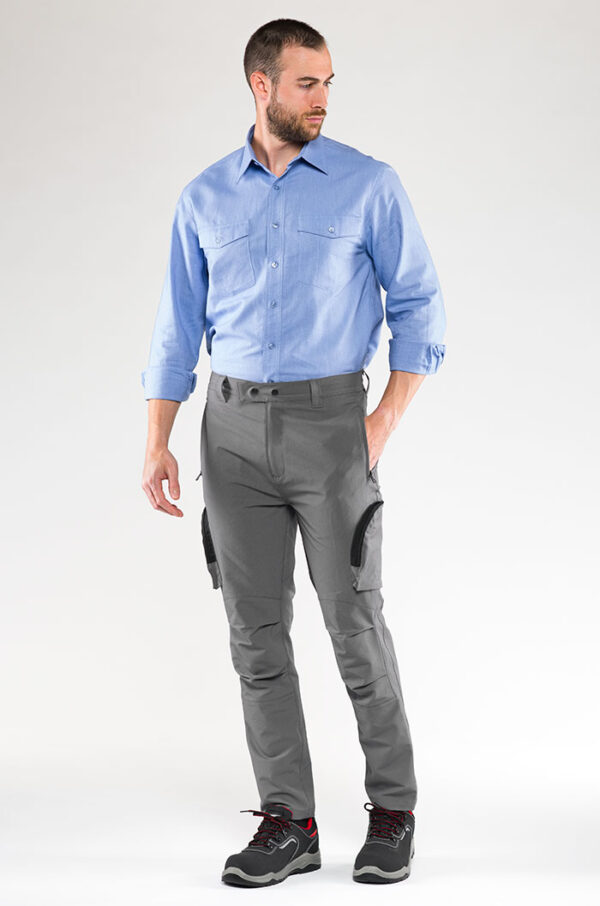 nero/pantalone da lavoro | uomo | multitasche | elasticizzato | ss100 | sottozero stretch grigio/nero (copia)