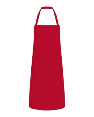 rosso | grembiule pettorina | 80x63 cm | 190 gr/m2 | colore italiano | mi051