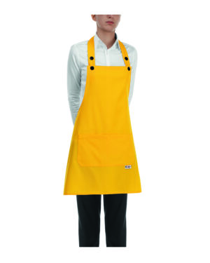 60000012c giallo | short bip apron | grembiule pettorina corto | con regolazione | nero | 90x70 cm | egochef |