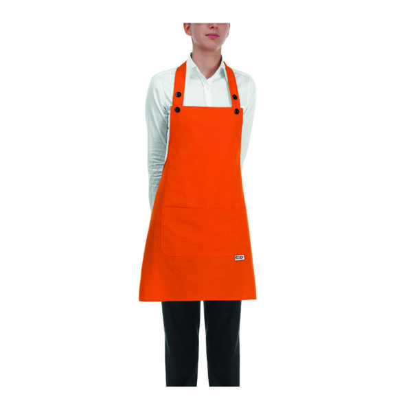 60000012c giallo | short bip apron | grembiule pettorina corto | con regolazione | nero | 90x70 cm | egochef |