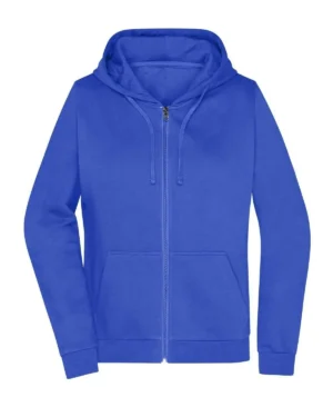 royal/felpa donna | zip intera + cappuccio | james & nicholson | 290gr/m2 | jn755 royal