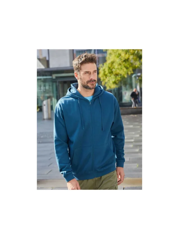 royal/felpa uomo | zip intera + cappuccio | james & nicholson | 290gr/m2 | jn756 royal