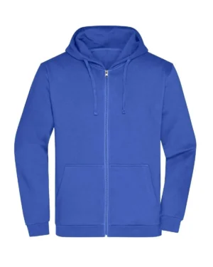 royal/felpa uomo | zip intera + cappuccio | james & nicholson | 290gr/m2 | jn756 royal