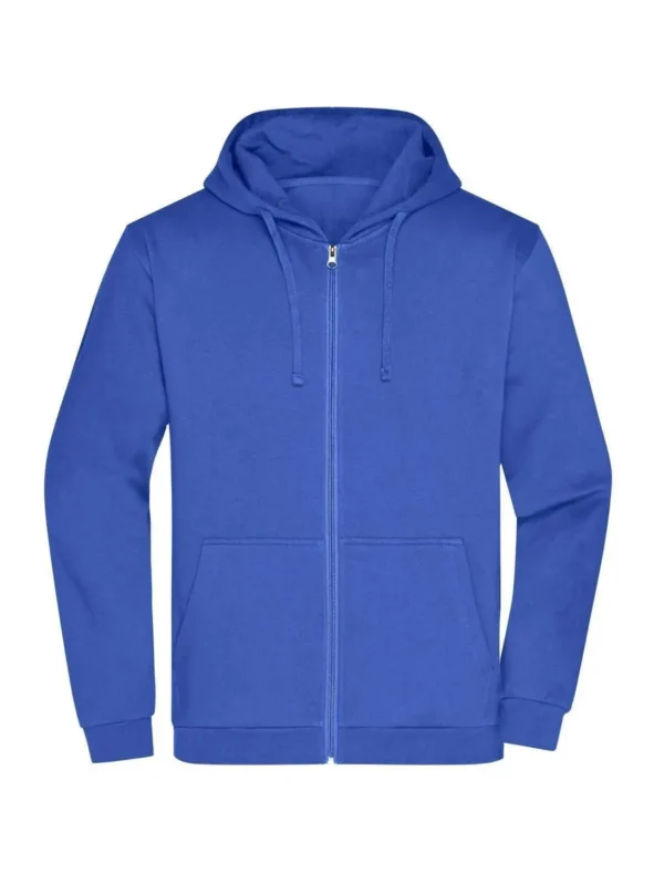 royal/felpa uomo | zip intera + cappuccio | james & nicholson | 290gr/m2 | jn756 royal