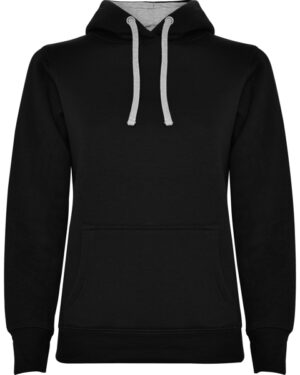 1068 urban woman roly | verde kelly+bianco 2001 | felpa donna | con cappuccio | 280 gr/m2 (copia)