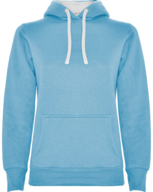 1068 urban woman roly | blu royal+bianco 0501 | felpa donna | con cappuccio | 280 gr/m2 (copia)