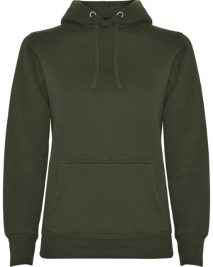 1068 urban roly | blu royal | felpa donna | con cappuccio | 280 gr/m2