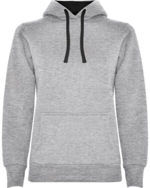 1068 urban woman roly | bianco+blu navy 0155 | felpa donna | con cappuccio | 280 gr/m2 (copia)
