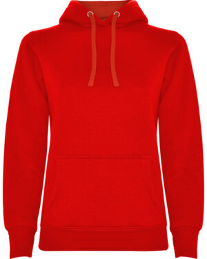 1068 urban roly | rosso | felpa donna | con cappuccio | 280 gr/m2 (copia)