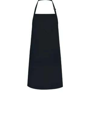 mik050 nero | colore italiano | grembiule pettorina| con regolazione | 47x64 cm | 240 gr/m2
