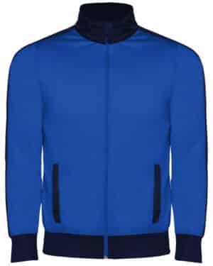 0338 esparta roly | tuta completa | giacca + pantalone | blu royal/blu navy | 100% poliestere | acetato liscio | con tasche | zi p intera |210gr/m2 |
