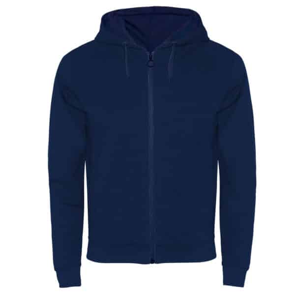 1105 navy roly | felpa uomo | zip intera + cappuccio | 280 gr/m2 | roly |