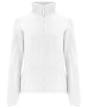 6413 artic mujer bianco | pile donna | zip intera | roly | 300 gr/m2 | con tasche laterali