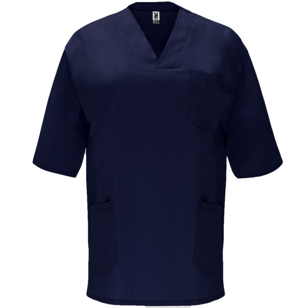 9098 panacea blu navy 55 roly | | casacca scollo a v | unisex (uomo|donna) | manica corta | 160 gr/ m2|
