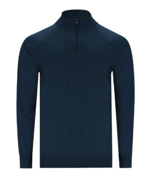 21835 brewer blu marino | felpa uomo | mezza zip | tessuto tecnico | makito | 200 gr/m2